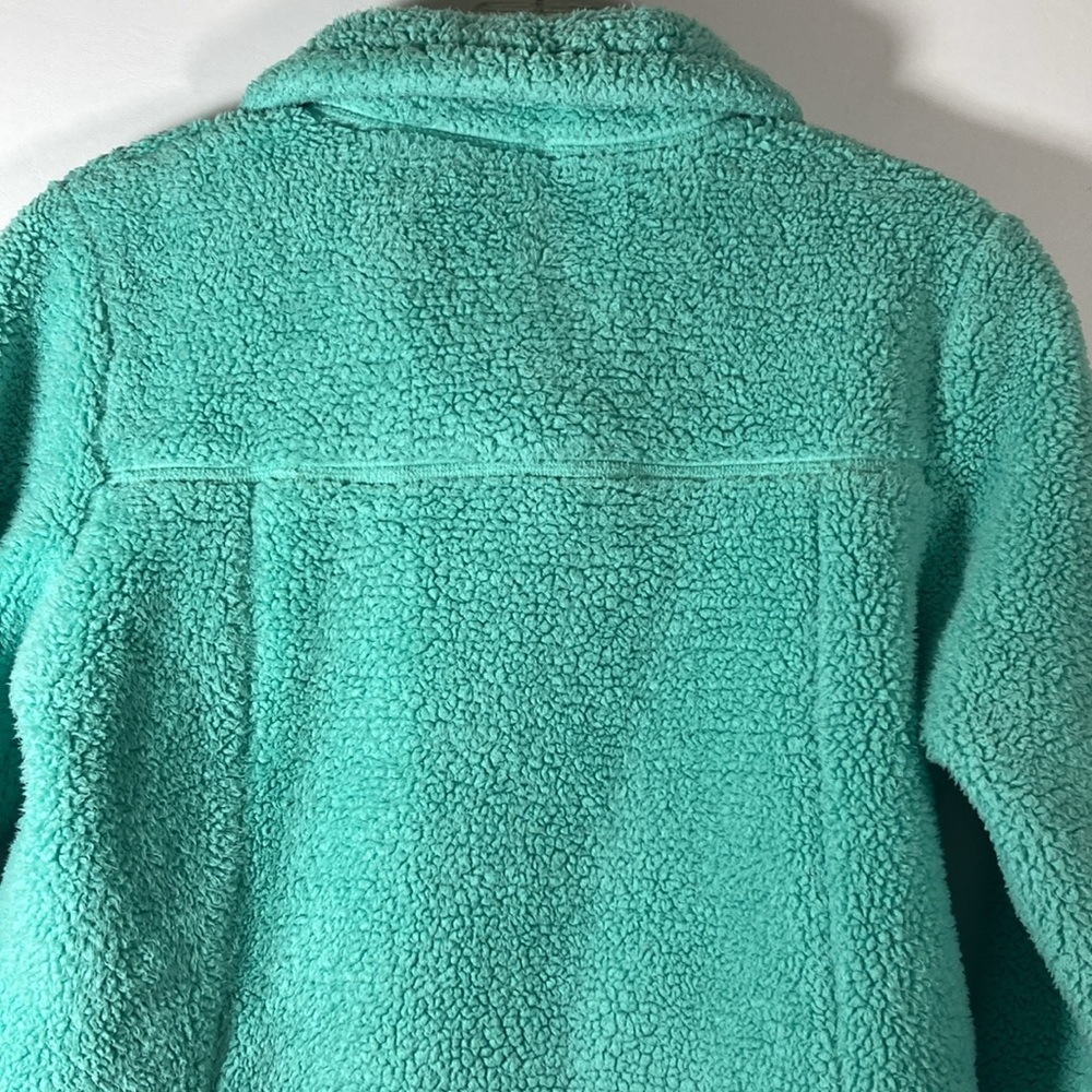 The North Face Jacket Girls Size 10/12 Mint Green Soft Warm High or Low Collar - Picture 7 of 11